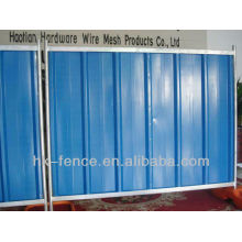 Temporary steel hording panels for rental use